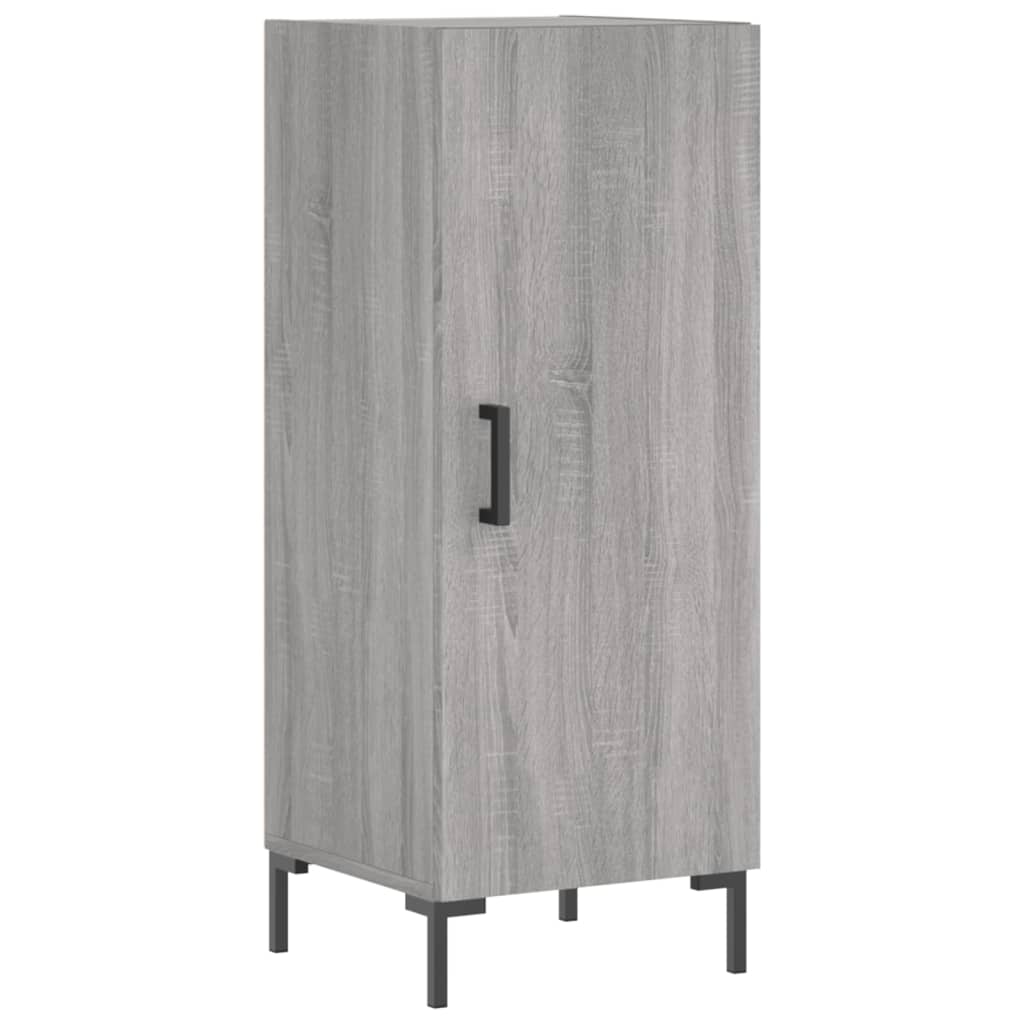 vidaXL Highboard grå sonoma 34,5x34x180 cm konstruert tre