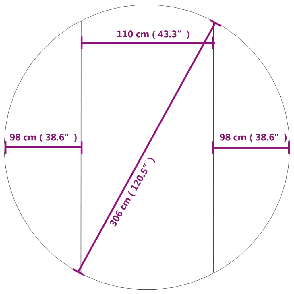 vidaXL Bassengduk lysegrå Ø306 cm polyester geotekstil