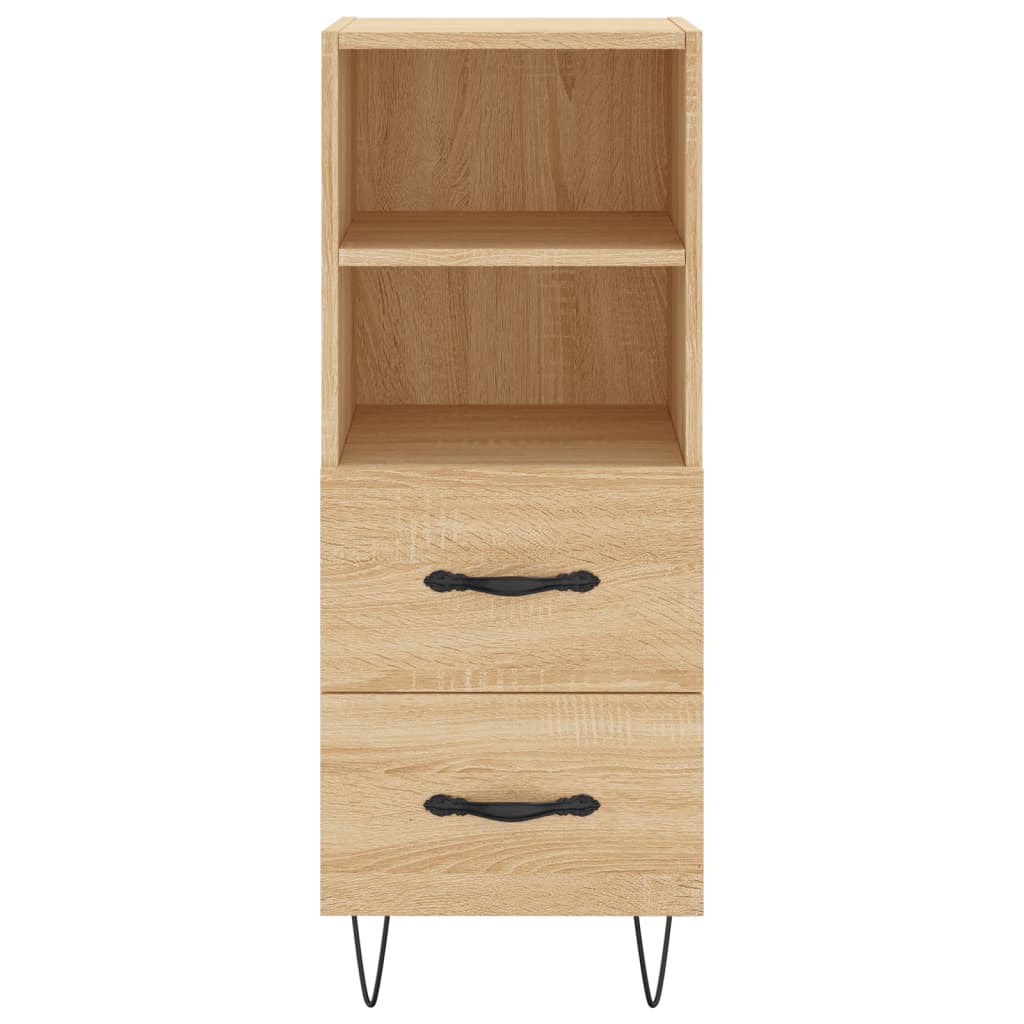 vidaXL Highboard sonoma eik 34,5x34x180 cm konstruert tre