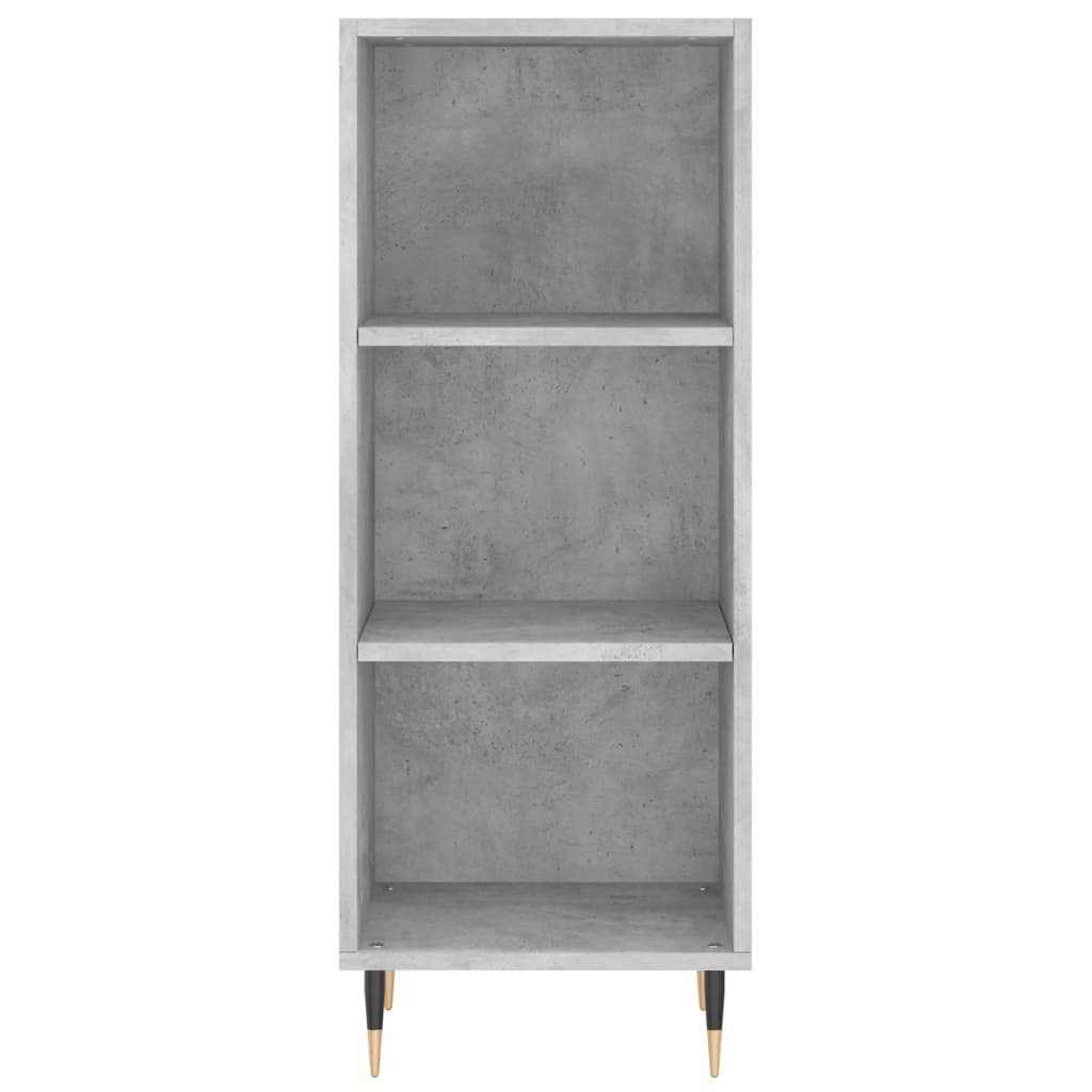 vidaXL Highboard betonggrå 34,5x34x180 cm konstruert tre