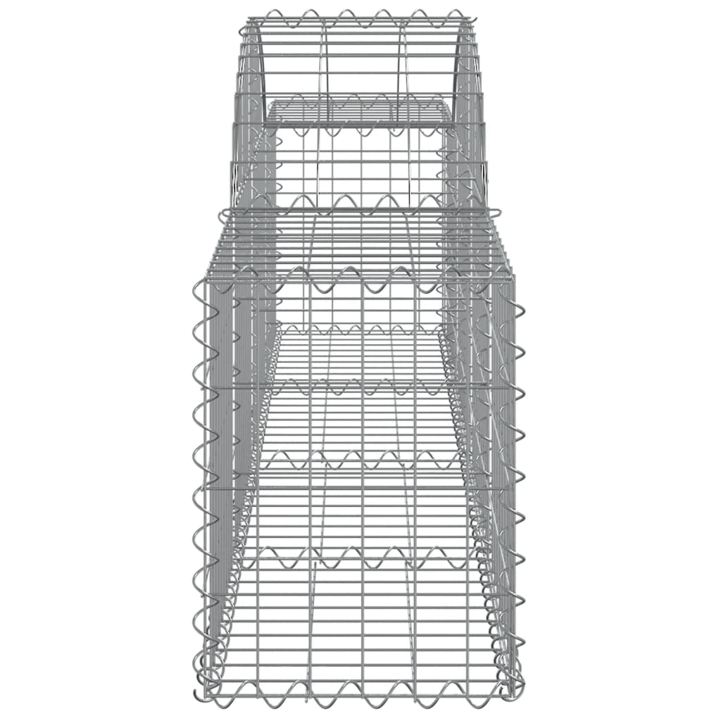 vidaXL Gabionkurver buede 6 stk 200x30x40/60 cm galvanisert jern