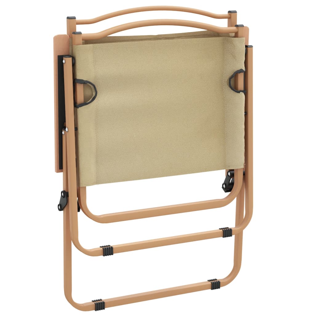 vidaXL Campingstoler 2 stk beige 54x55x78 cm oxfordstoff