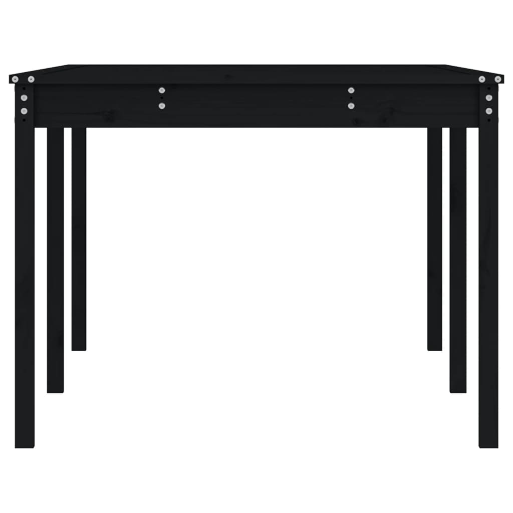 vidaXL Hagebord svart 203,5x100x76 cm heltre furu