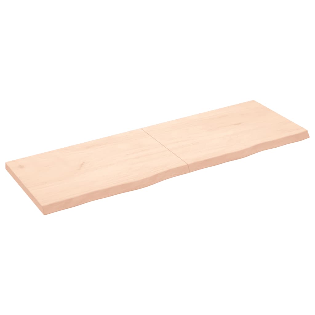 vidaXL Bordplate 180x60x(2-6) cm ubehandlet heltre eik