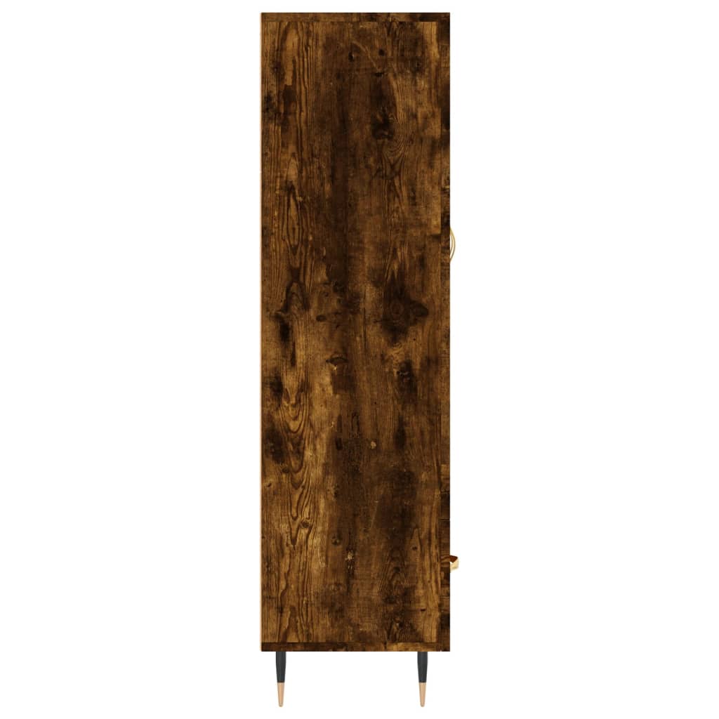 vidaXL Highboard røkt eik 69,5x31x115 cm konstruert tre