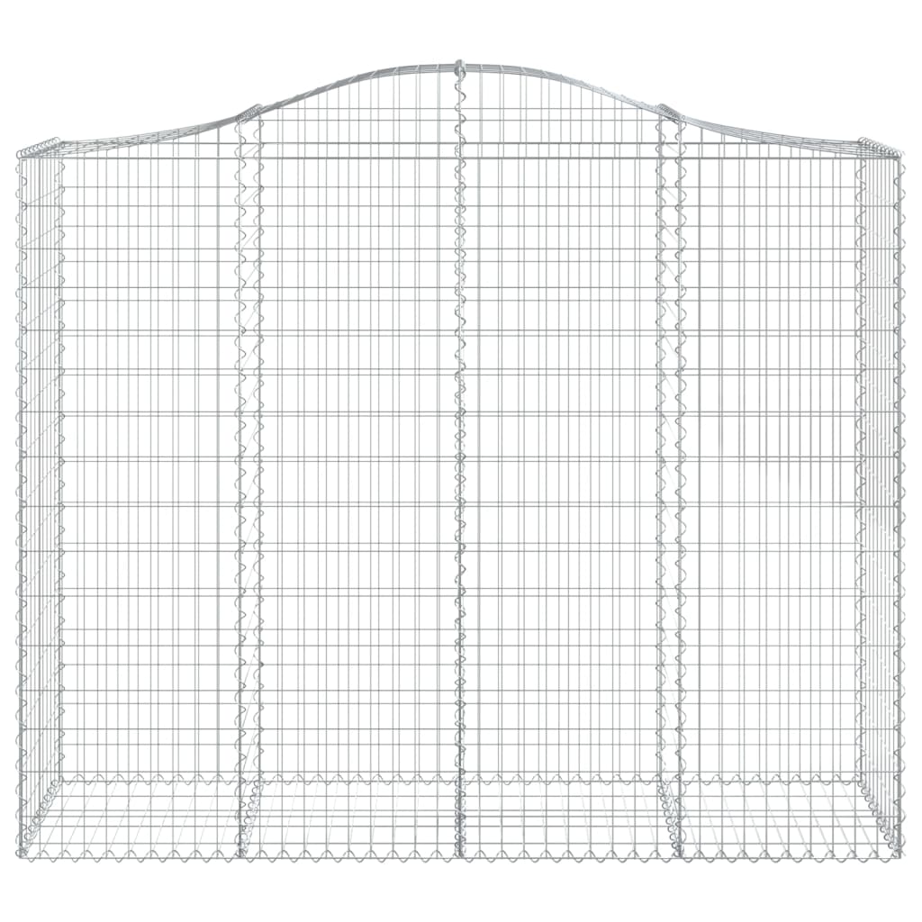 vidaXL Gabionkurv buet 200x50x160/180 cm galvanisert jern