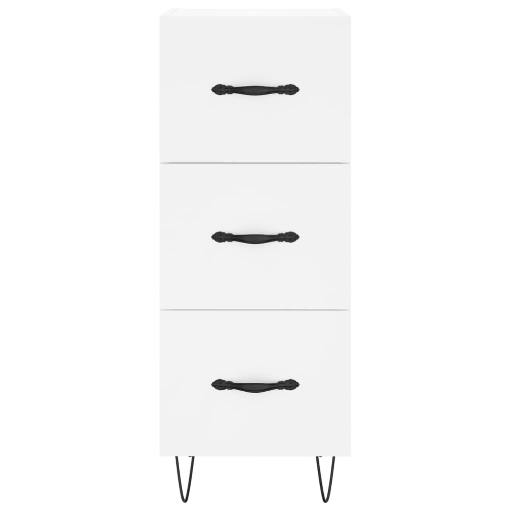 vidaXL Highboard hvit 34,5x34x180 cm konstruert tre