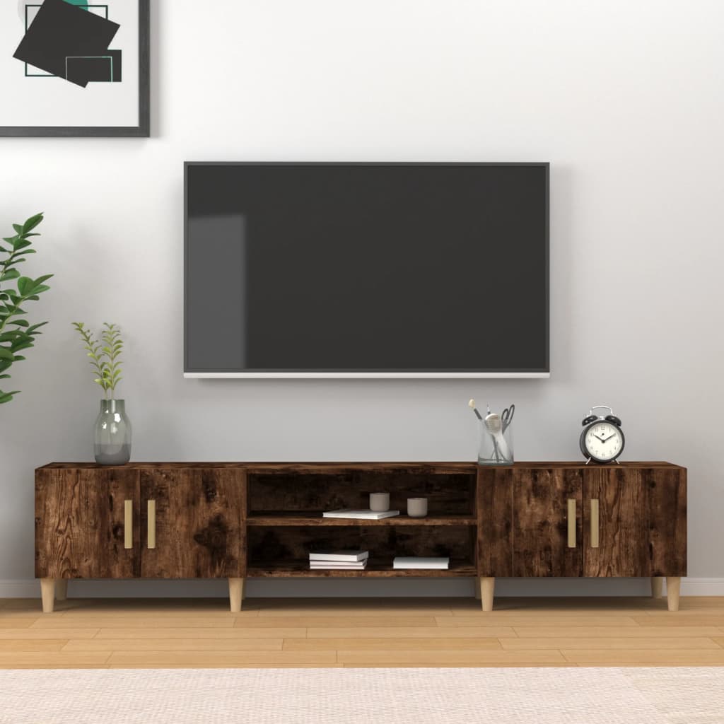 vidaXL TV-benk røkt eik 180x31,5x40 cm konstruert tre