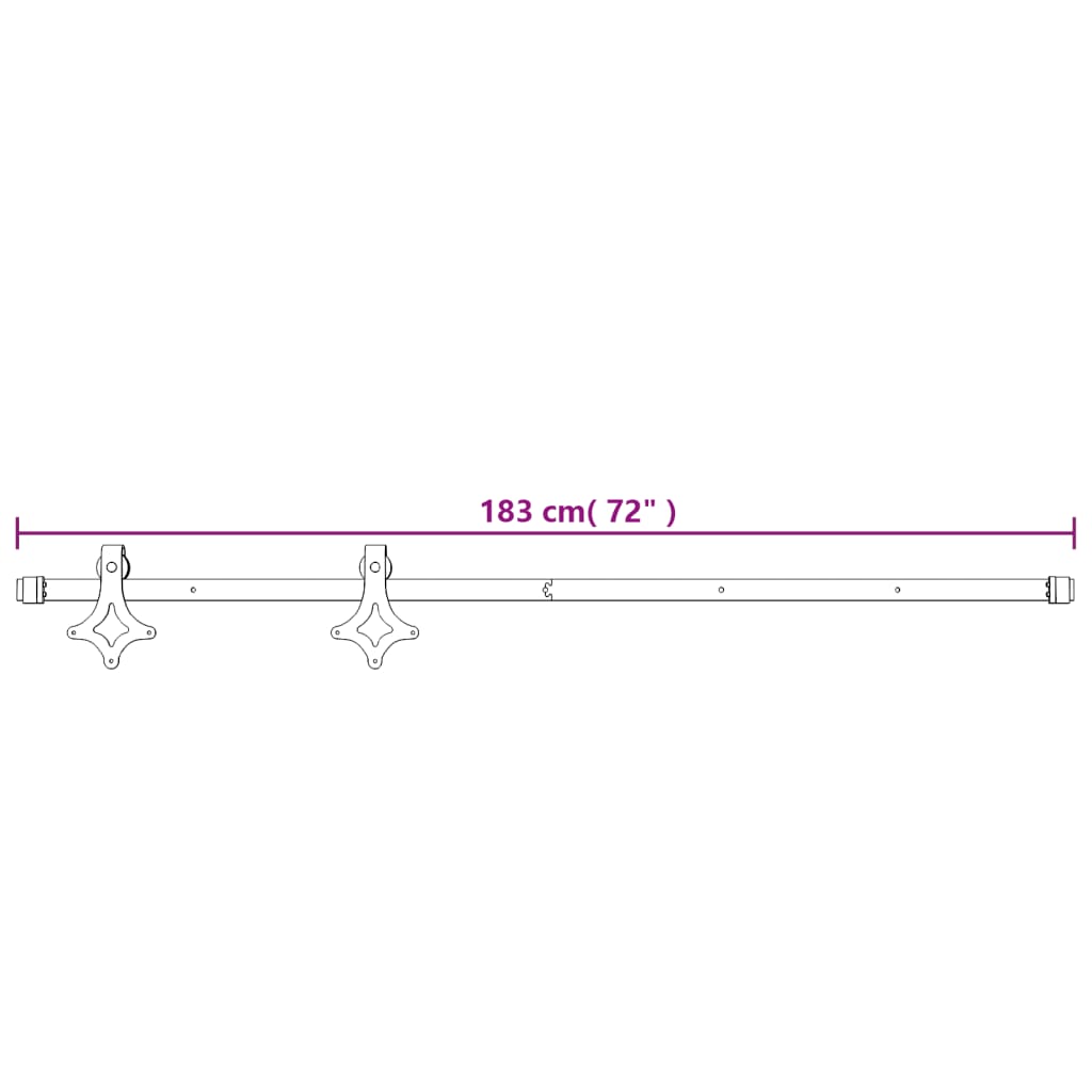 vidaXL Skyvedør med monteringstilbehør 70x210 cm heltre furu