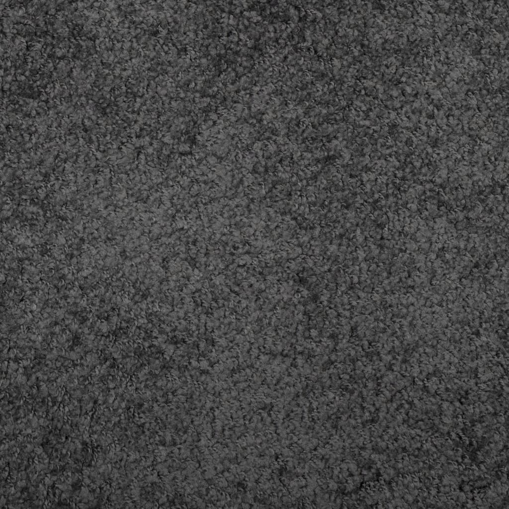 vidaXL Tykt teppe PAMPLONA høy luv moderne antrasitt 100x200 cm