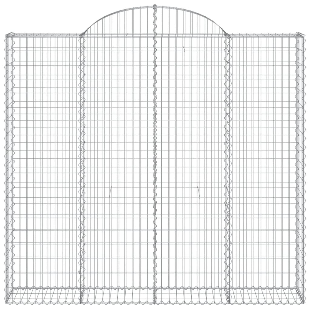 vidaXL Gabionkurver buede 25 stk 200x50x180/200 cm galvanisert jern