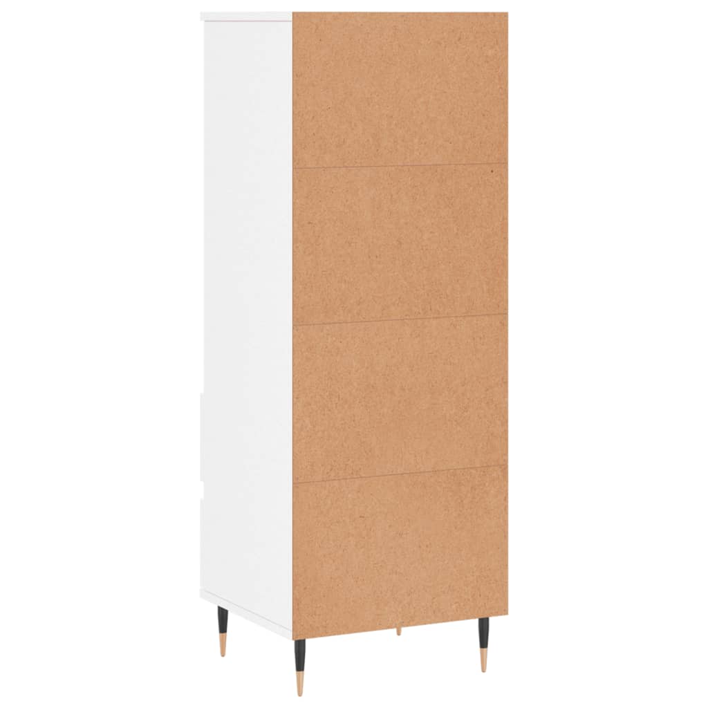 vidaXL Highboard høyglans hvit 40x36x110 cm konstruert tre