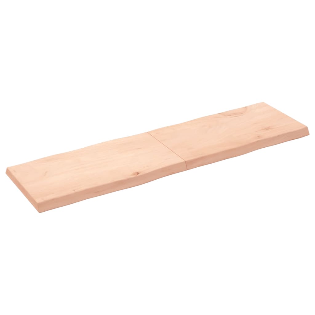 vidaXL Bordplate 180x50x(2-6) cm ubehandlet heltre eik naturlig kant