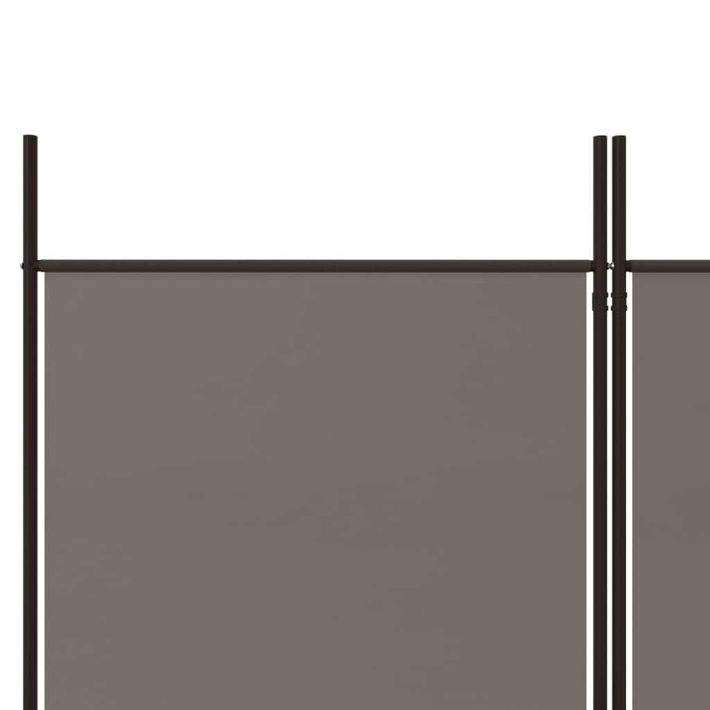 vidaXL Romdeler med 5 paneler antrasitt 250x220 cm stoff