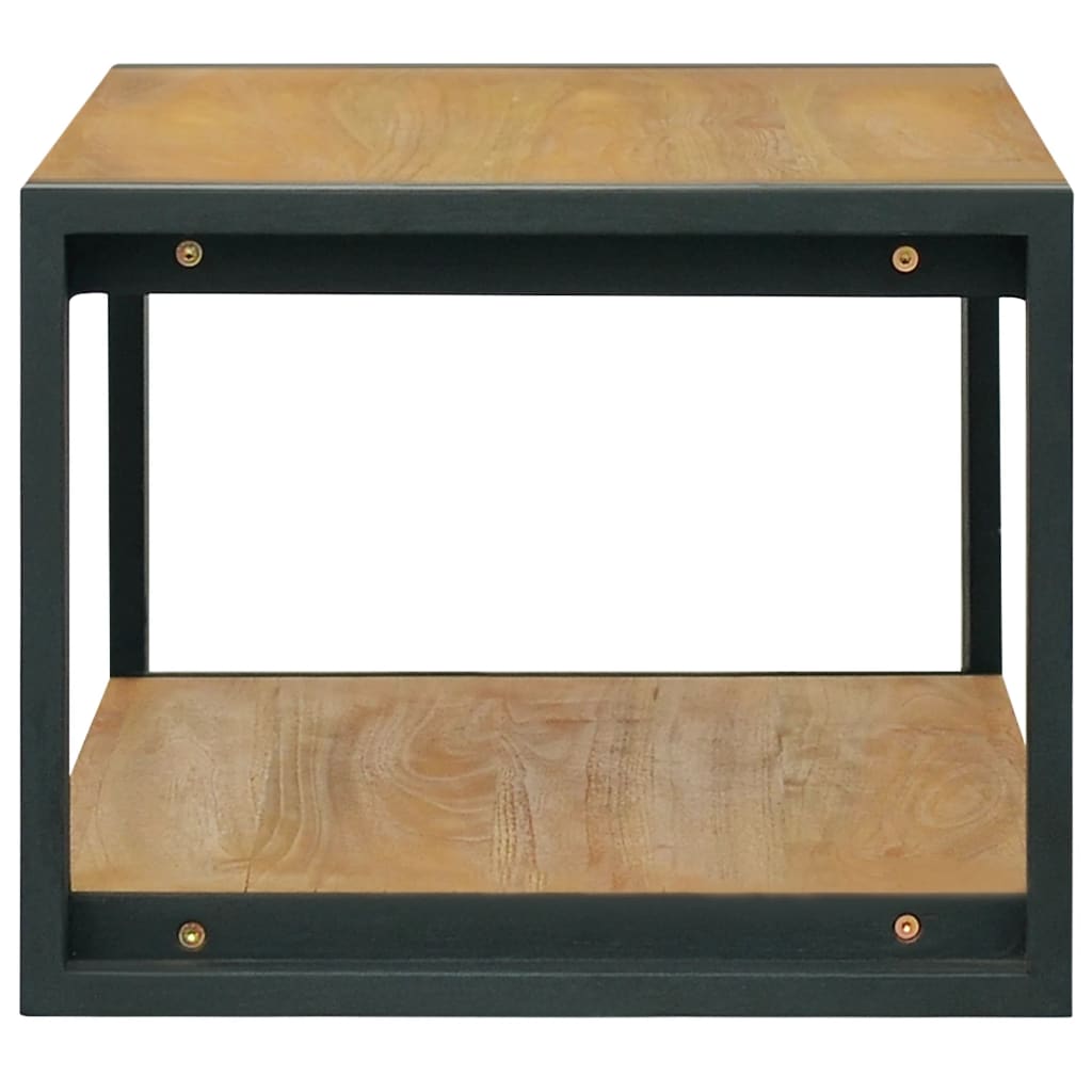 vidaXL Veggmontert baderomsskap 90x45x35 cm heltre teak