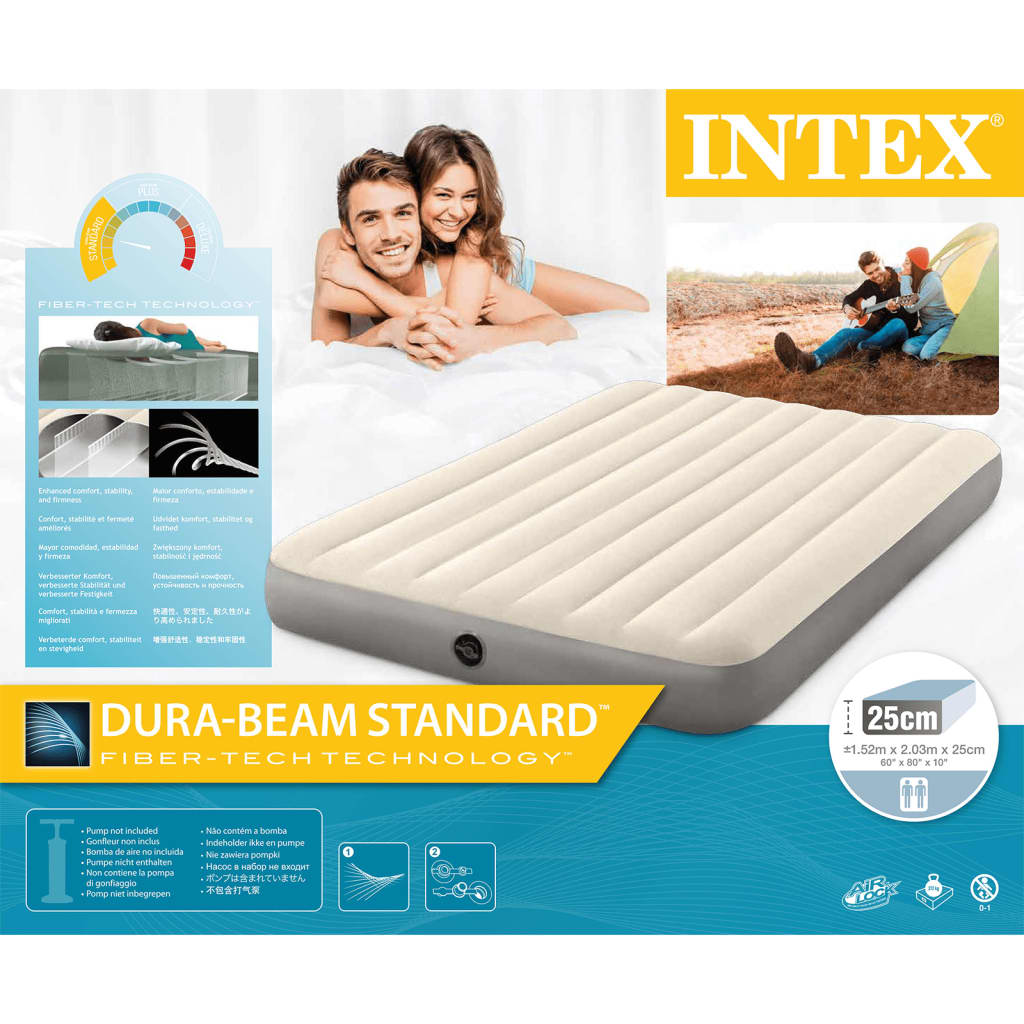 Intex Luftseng Dura-Beam Standard Single-High 152x203x25 cm