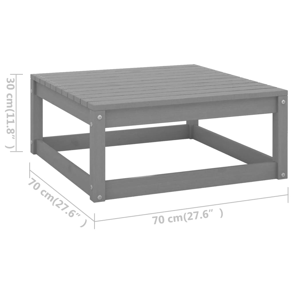 vidaXL Hagesofagruppe med puter 8 deler heltre furu