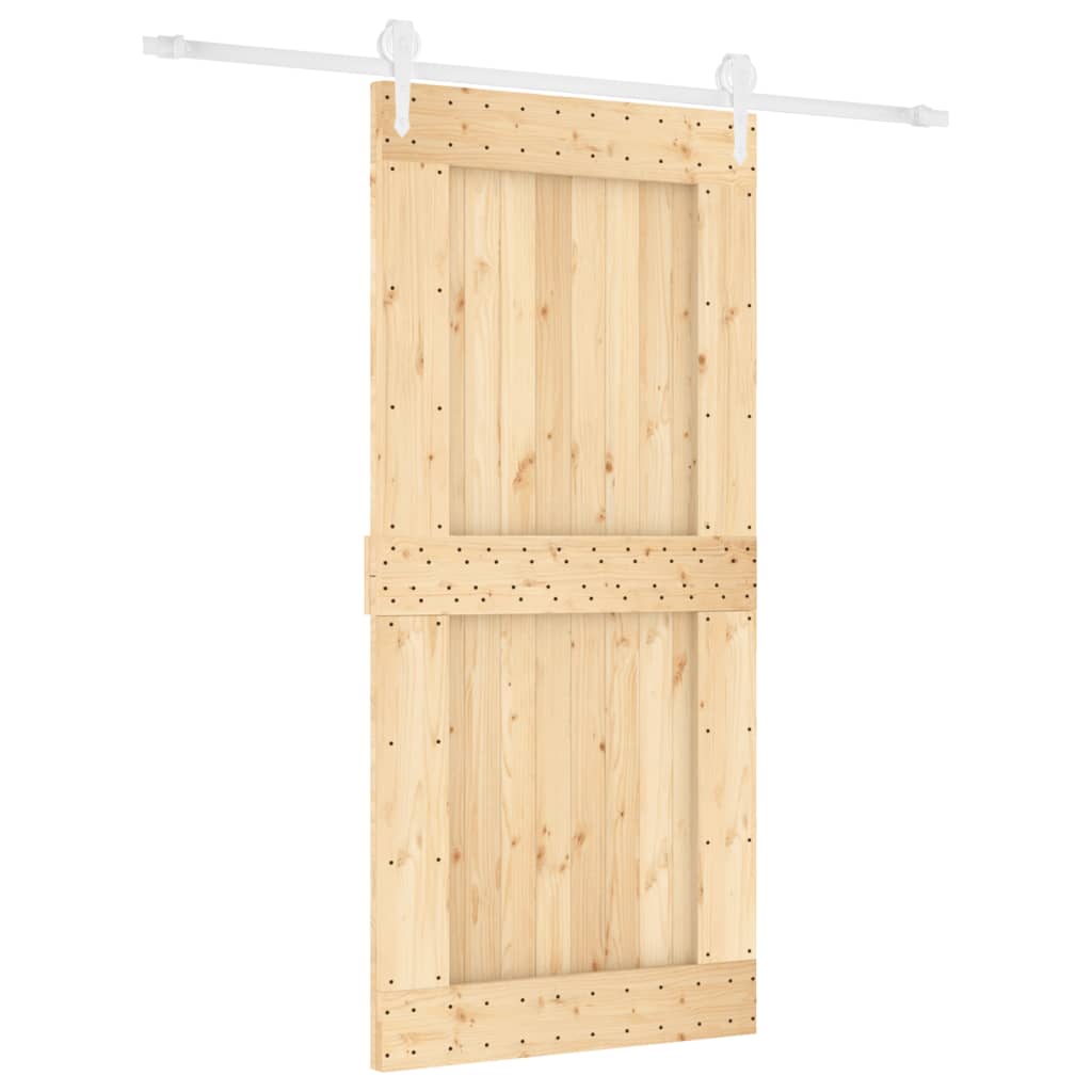 vidaXL Skyvedør med monteringstilbehør 95x210 cm heltre furu