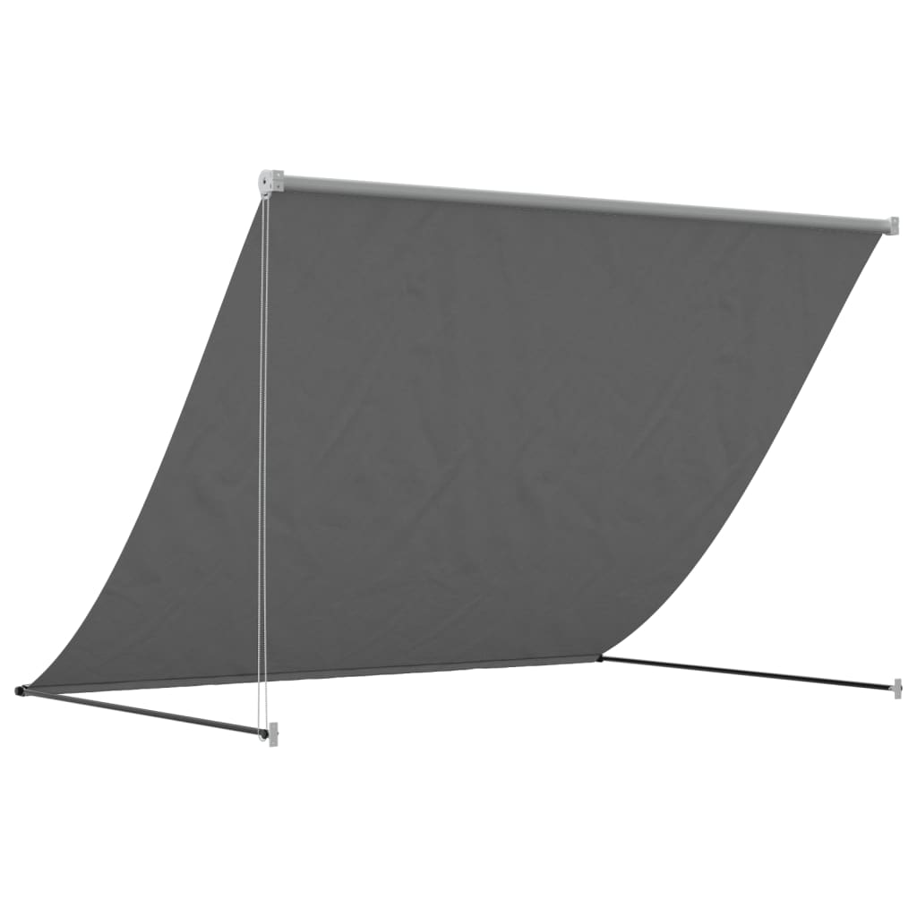 vidaXL Uttrekkbar markise antrasitt 200x150 cm stoff og stål