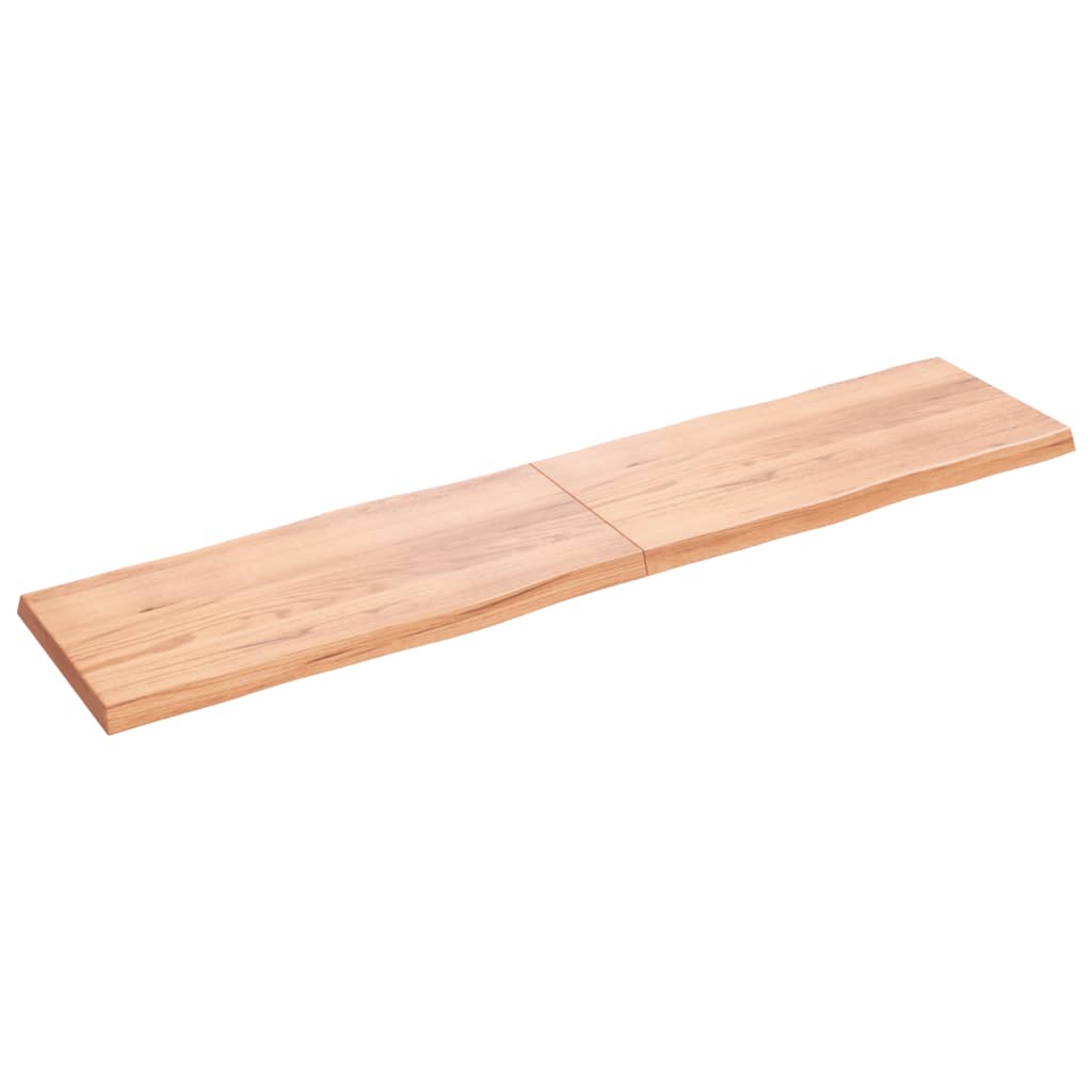 vidaXL Bordplate lysebrun 220x50x(2-6)cm behandlet heltre naturlig