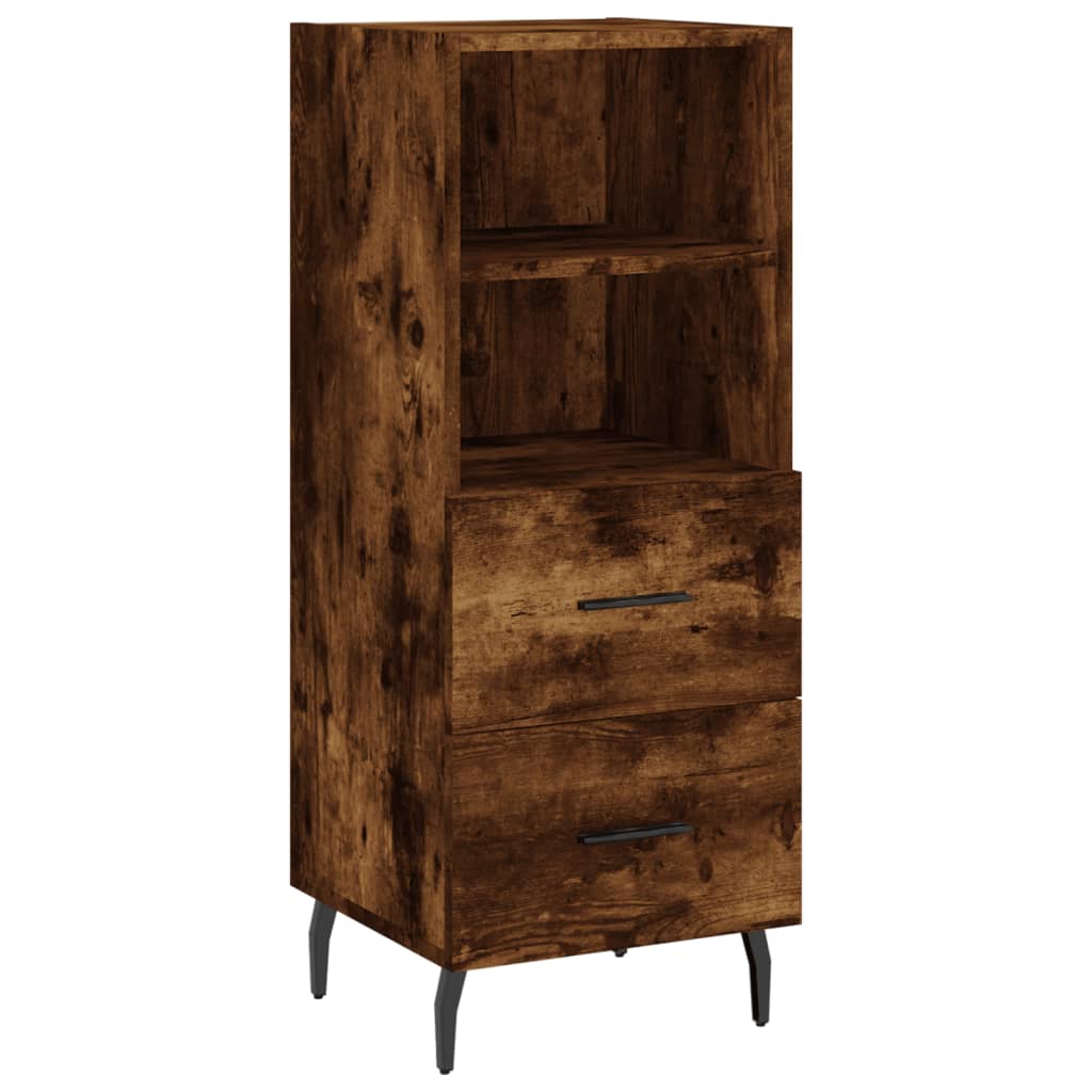 vidaXL Highboard røkt eik 34,5x34x180 cm konstruert tre