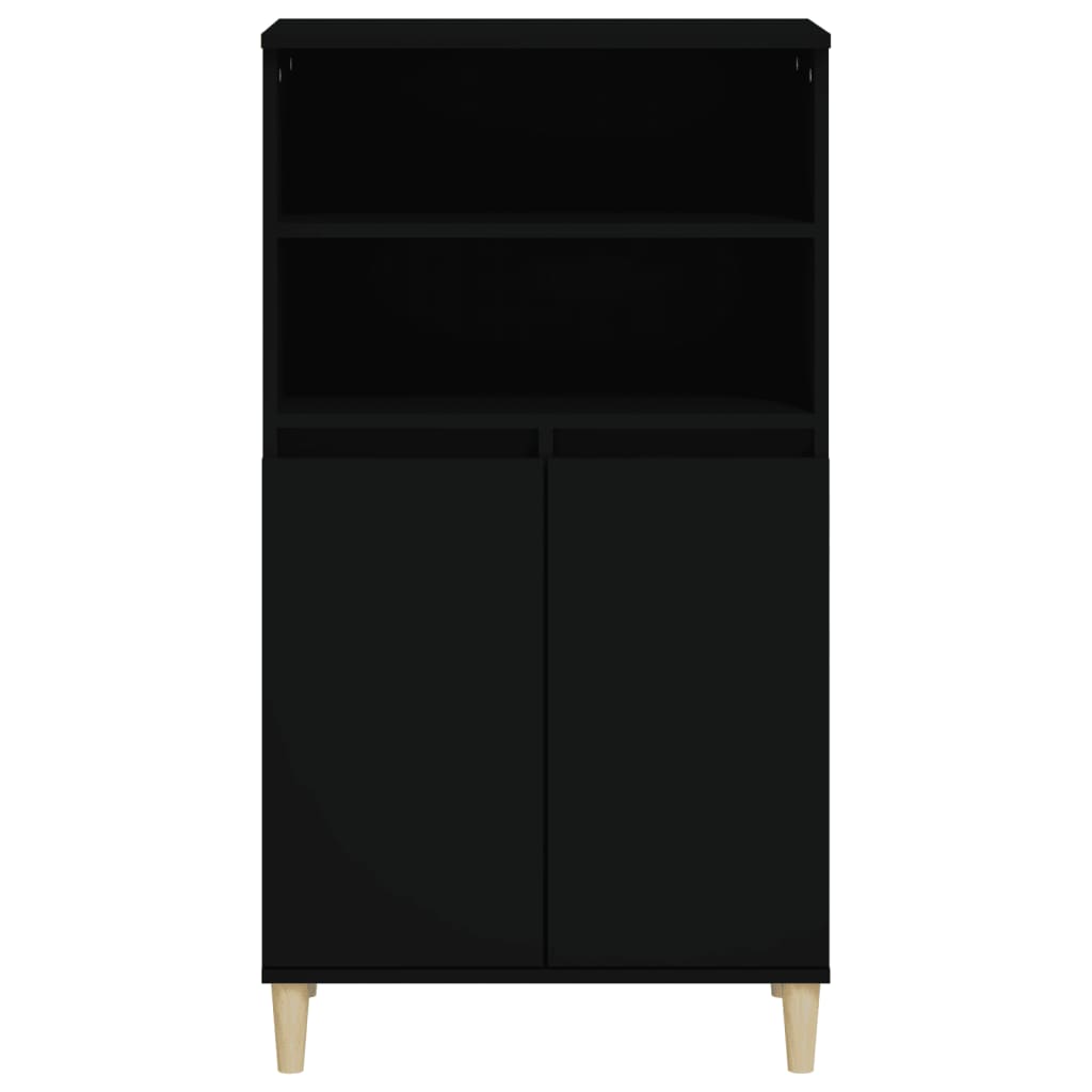 vidaXL Highboard svart 60x36x110 cm konstruert tre