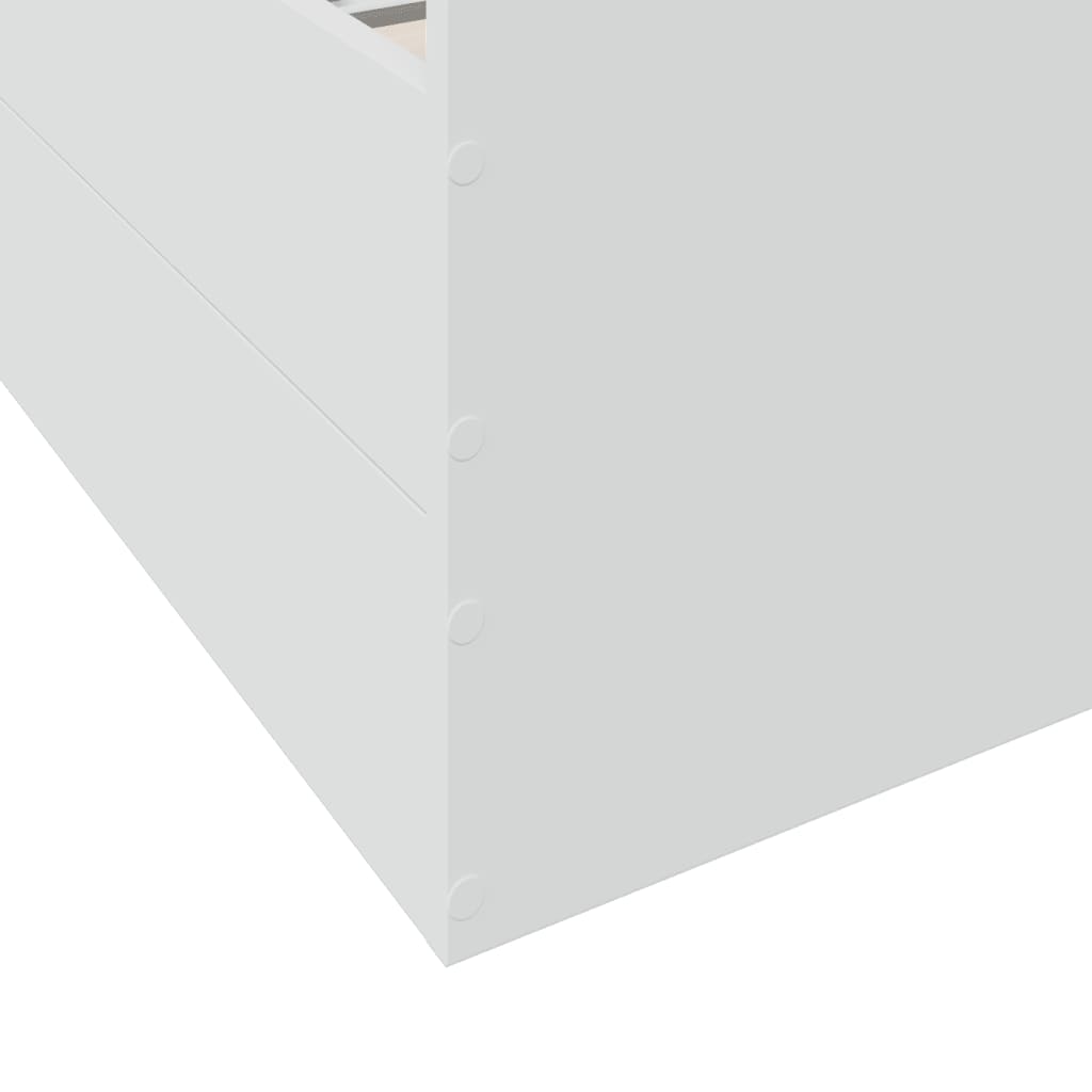 vidaXL Sengeramme med skuffer hvit 90x190 cm konstruert tre