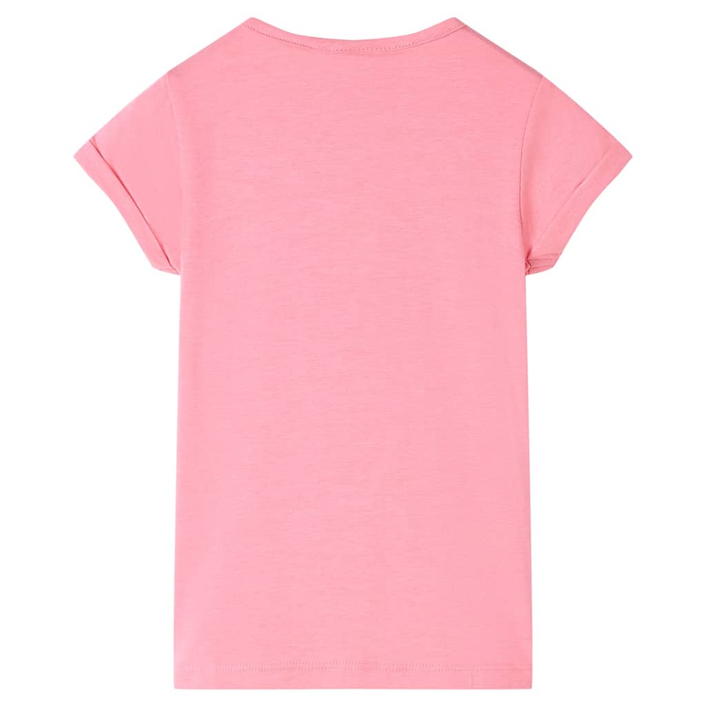 T-skjorte for barn med knallrosa 116