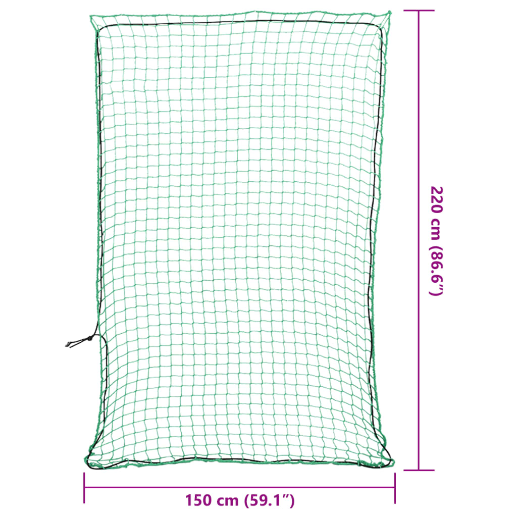 vidaXL Tilhengernett med elastisk tau grønn 2,2x1,5 m PP