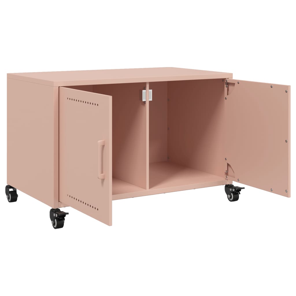 vidaXL TV-benk rosa 68x39x43,5 cm stål