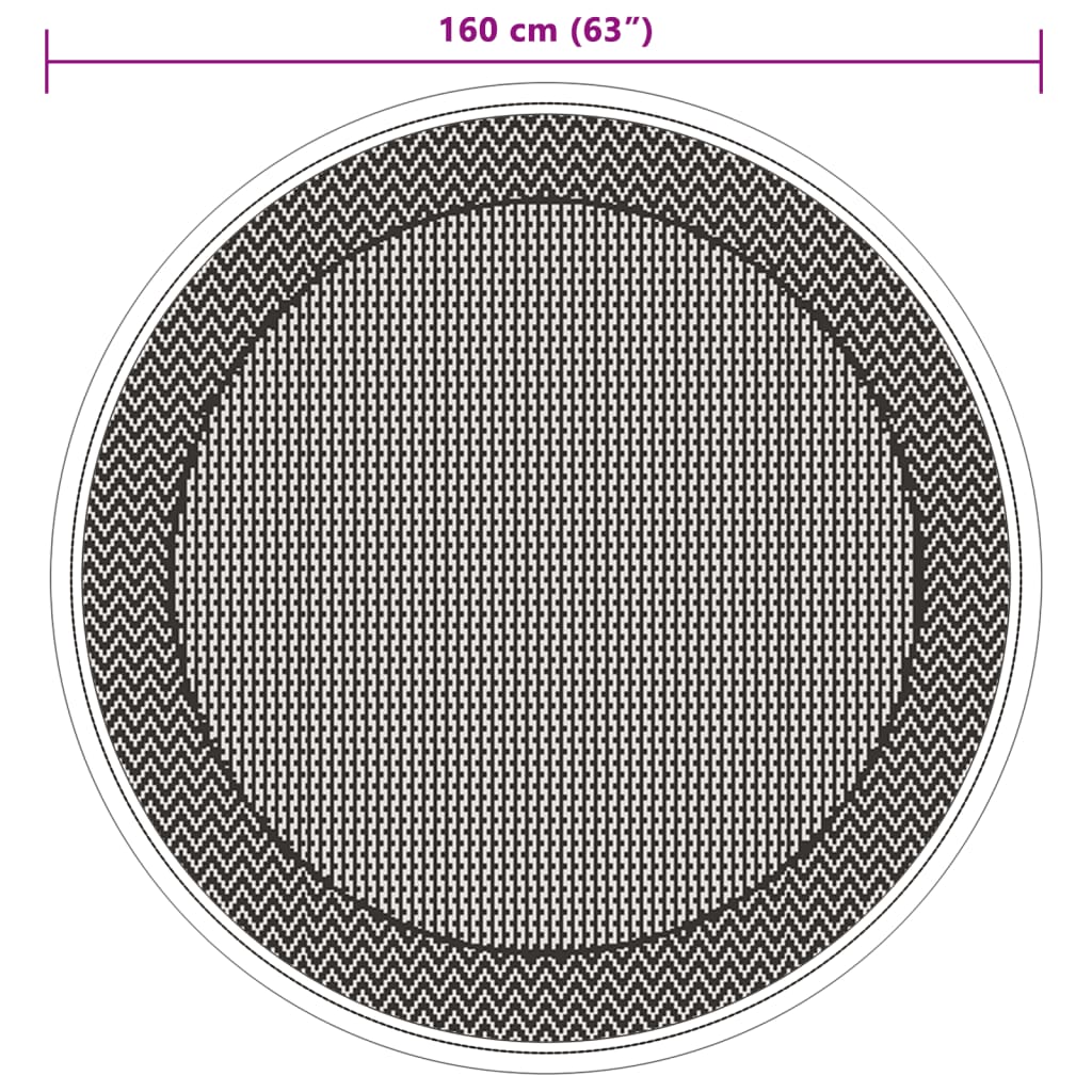 vidaXL Uteteppe grønn Ø160 cm PP