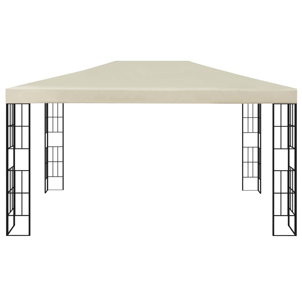 vidaXL Paviljong med LED-lysslynge 3x4 m kremhvit