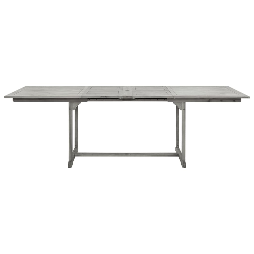 vidaXL Utendørs spisebord (160-240)x100x75 cm heltre akasie