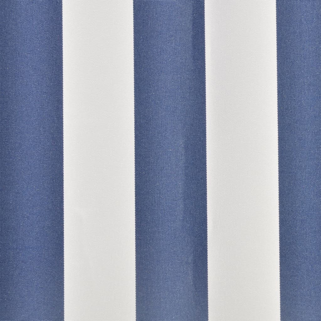 vidaXL Markiseduk blå og hvit 4 x 3 m (ramme ikke inkludert)