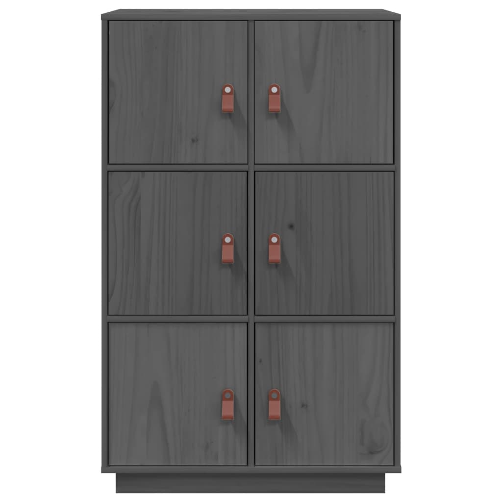 vidaXL Highboard grå 67x40x108,5 cm heltre furu