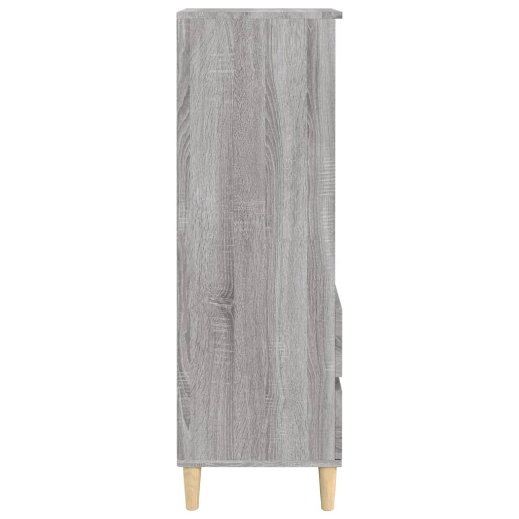 vidaXL Highboard grå sonoma 40x36x110 cm konstruert tre