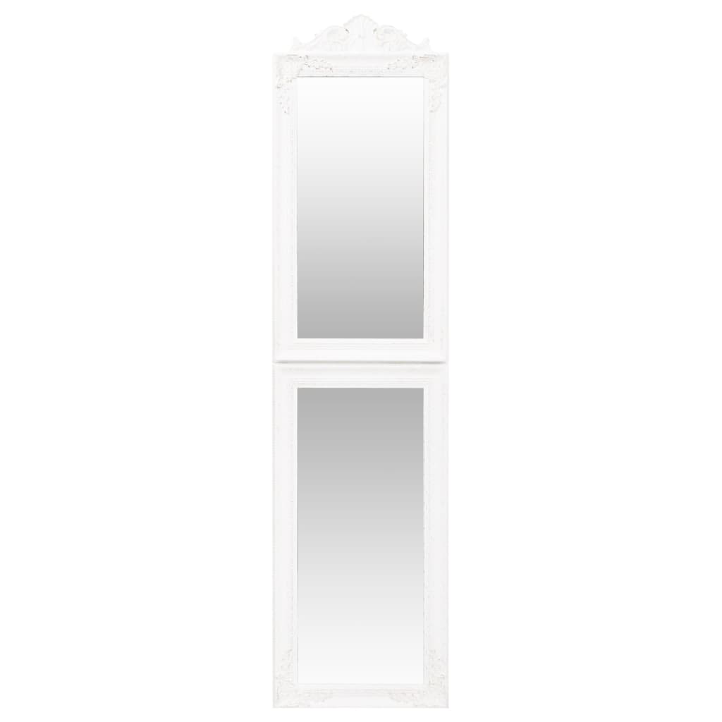vidaXL Frittstående speil hvit 45x180 cm