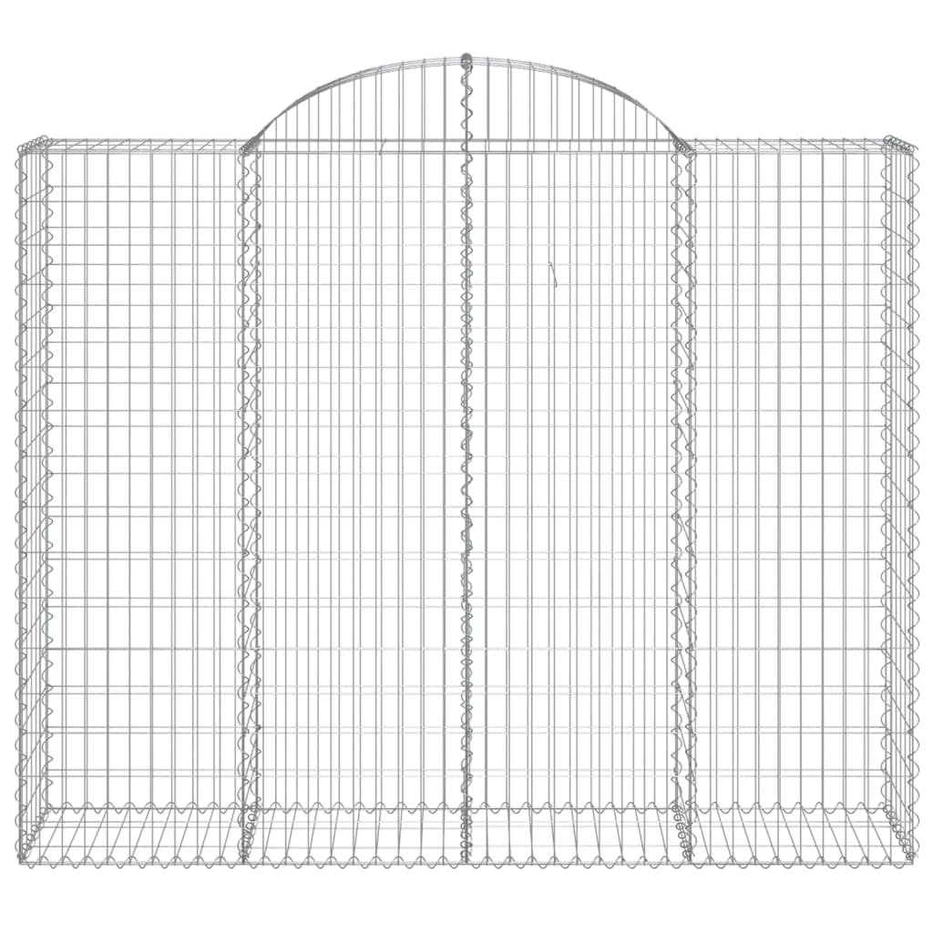 vidaXL Gabionkurver buede 14 stk 200x50x160/180 cm galvanisert jern