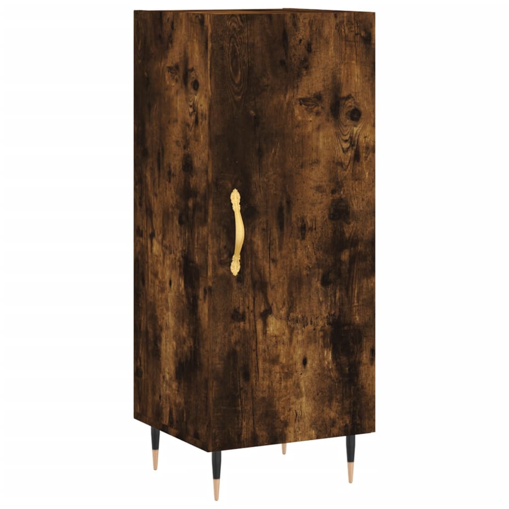 vidaXL Highboard røkt eik 34,5x34x180 cm konstruert tre