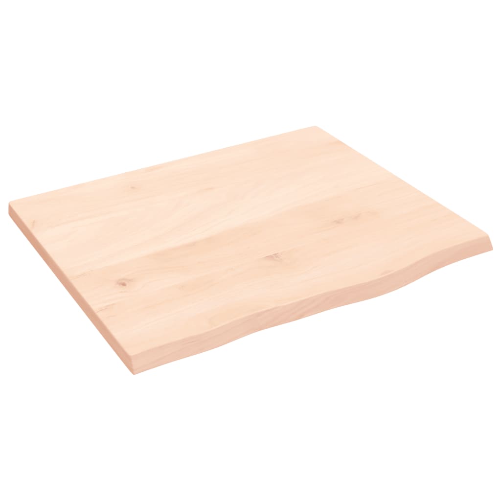 vidaXL Benkeplate til bad 60x50x2 cm ubehandlet heltre