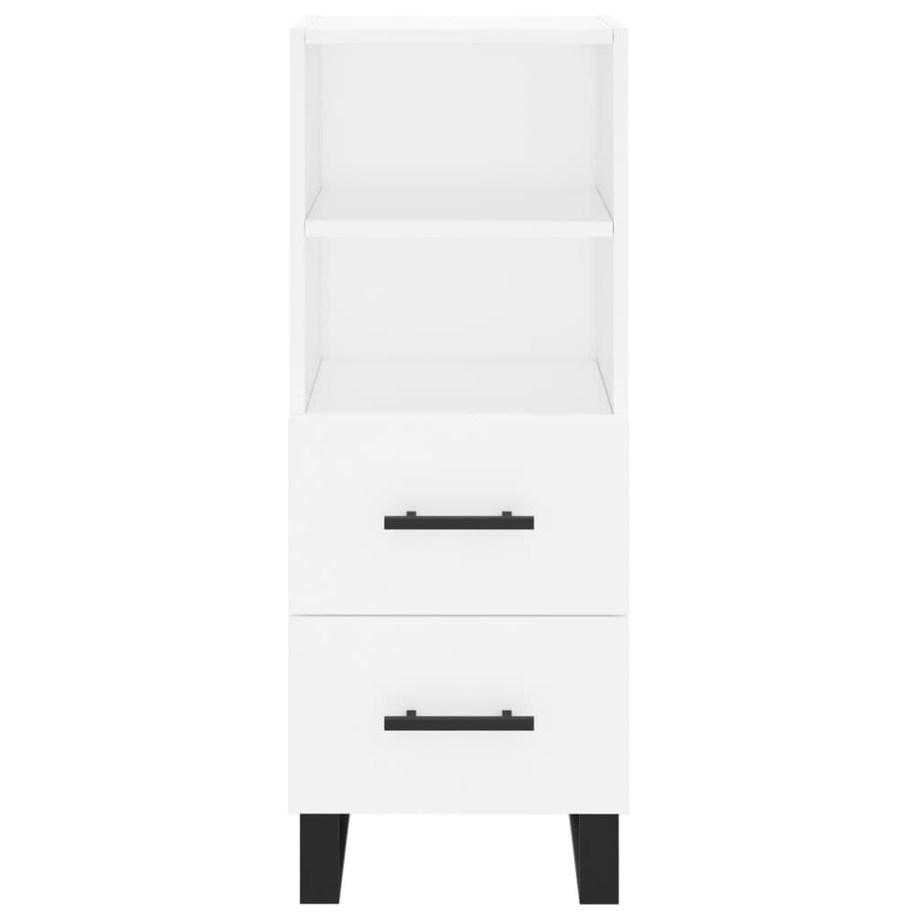 vidaXL Highboard hvit 34,5x34x180 cm konstruert tre