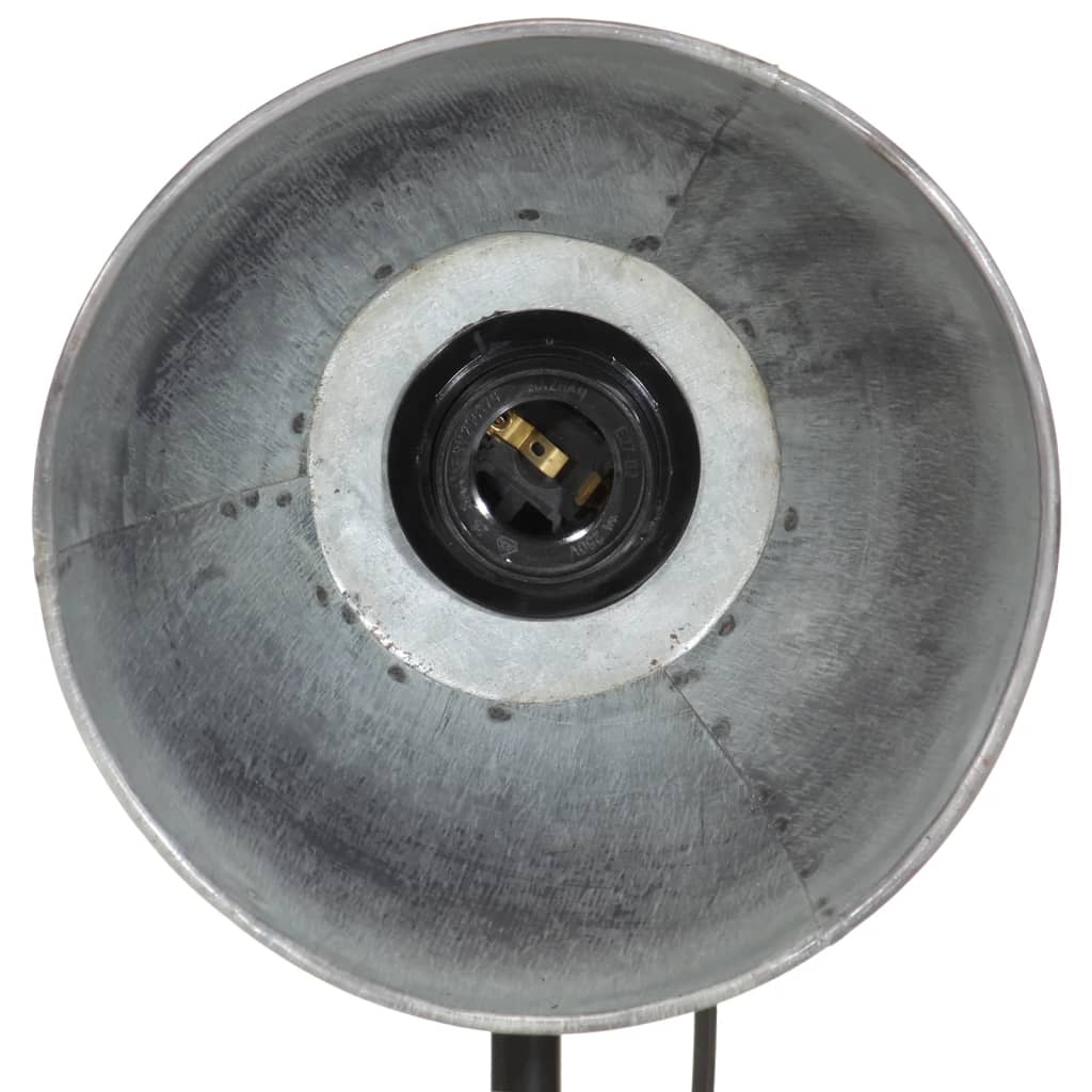 vidaXL Skrivebordslampe 25 W vintage sølv 17x17x50 cm E27