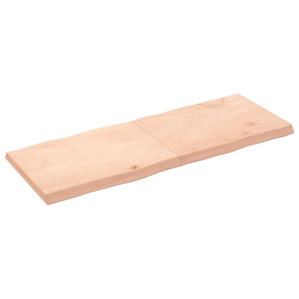 vidaXL Bordplate 160x60x(2-6) cm ubehandlet heltre eik naturlig kant