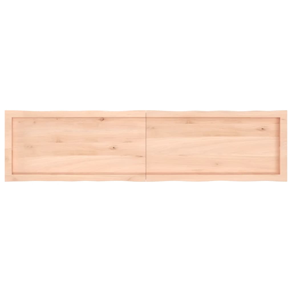 vidaXL Bordplate 160x40x(2-4) cm ubehandlet heltre eik naturlig kant