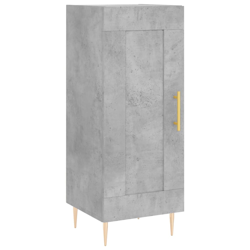 vidaXL Highboard betonggrå 34,5x34x180 cm konstruert tre