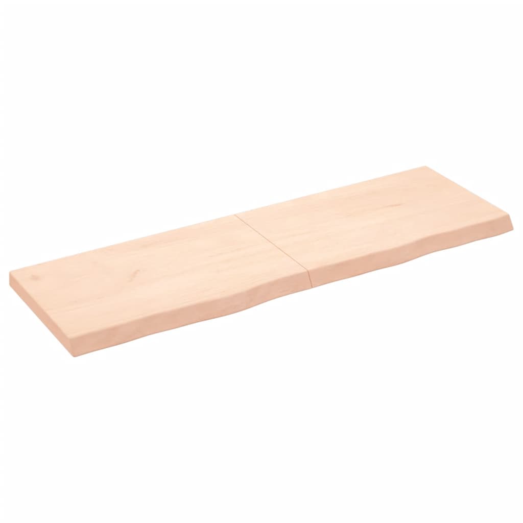 vidaXL Benkeplate til bad 160x50x(2-6) cm ubehandlet heltre