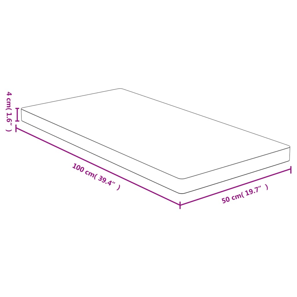 vidaXL Bordplate 50x100x4 cm bambus