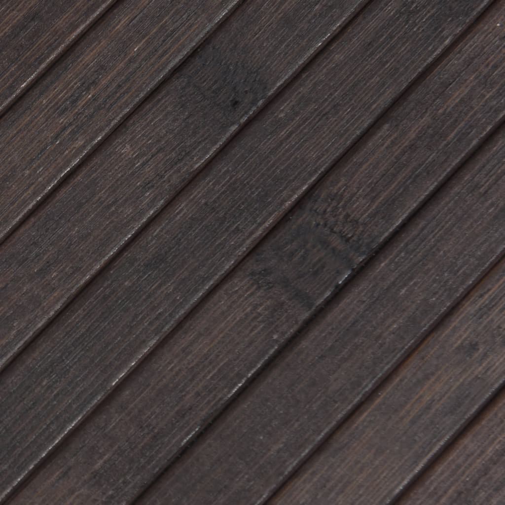 vidaXL Teppe rektangulær mørkebrun 100x200 cm bambus