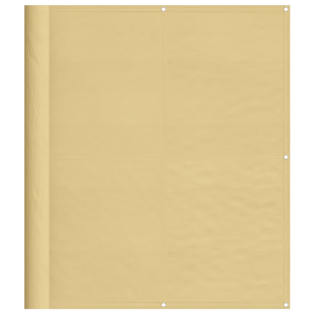 vidaXL Balkongskjerm sand 120x500 cm 100% polyester oxford