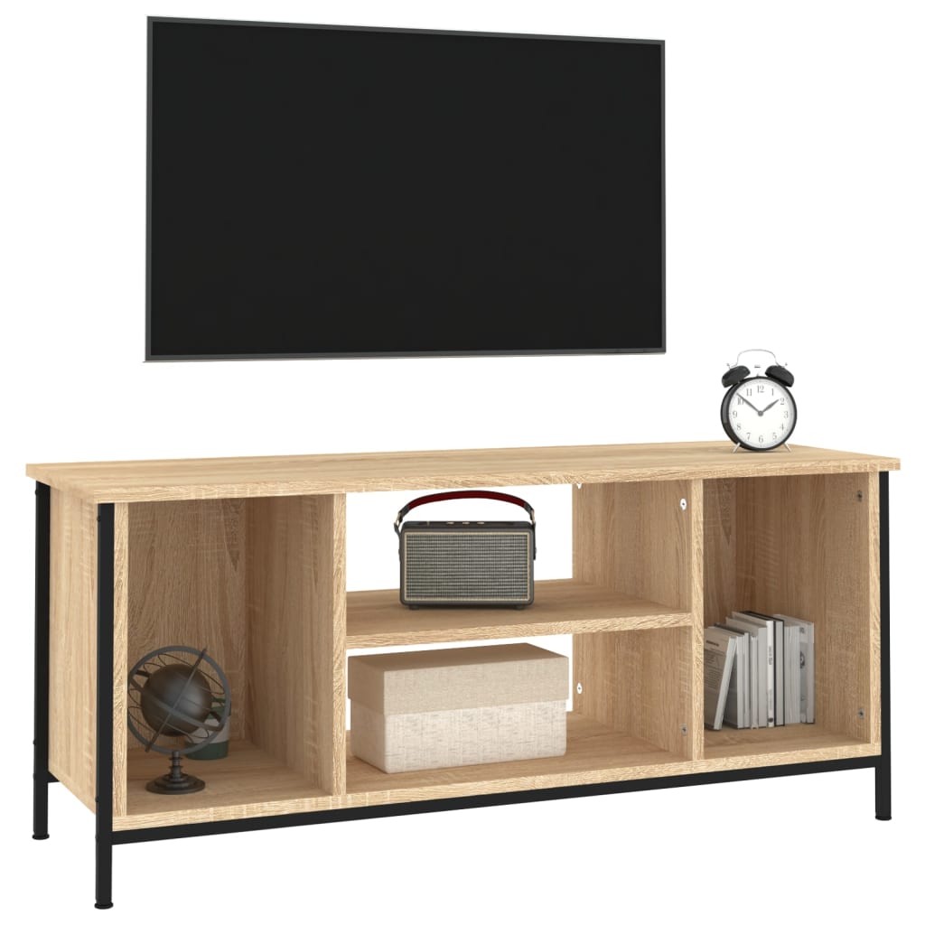 vidaXL TV-benk sonoma eik 102x35x45 cm konstruert tre